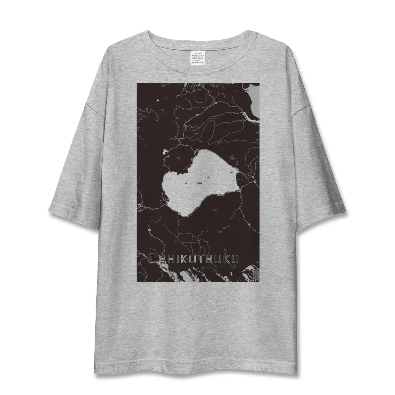【支笏湖(北海道)】地図柄ビッグシルエットTシャツ