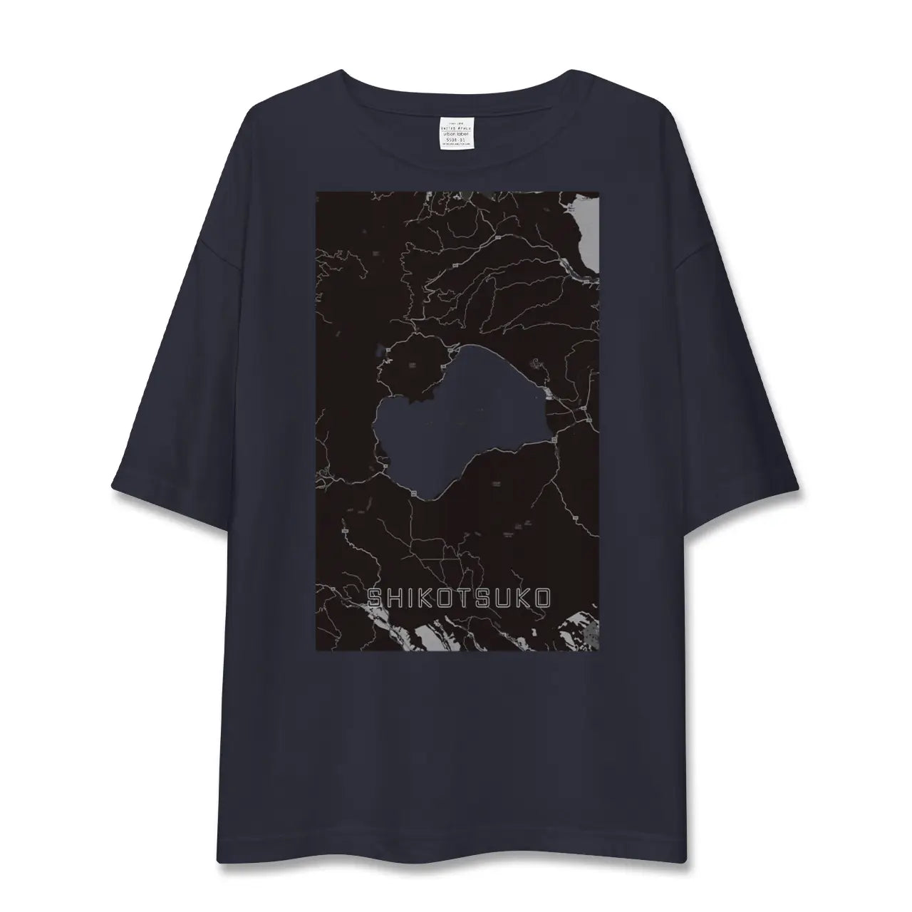 【支笏湖(北海道)】地図柄ビッグシルエットTシャツ