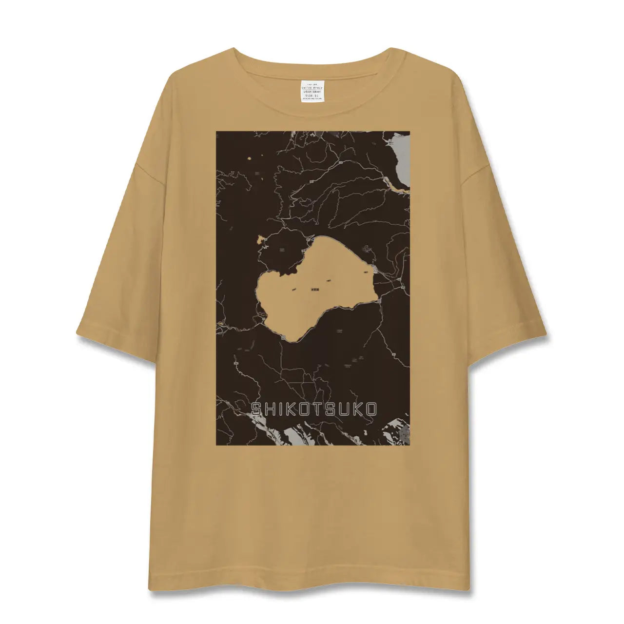 【支笏湖(北海道)】地図柄ビッグシルエットTシャツ