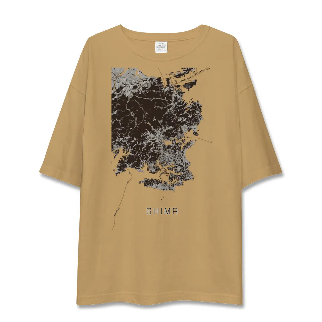 【志摩(三重県)】地図柄ビッグシルエットTシャツ