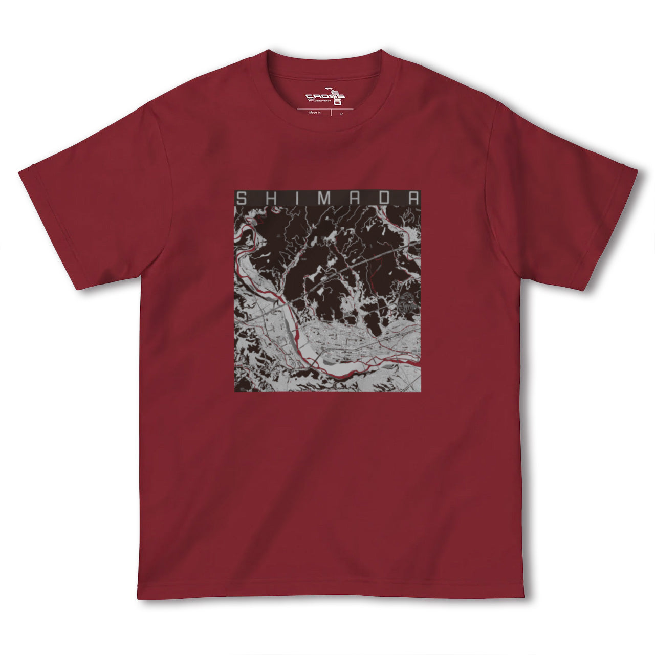 【島田(静岡県)】地図柄ヘビーウェイトTシャツ