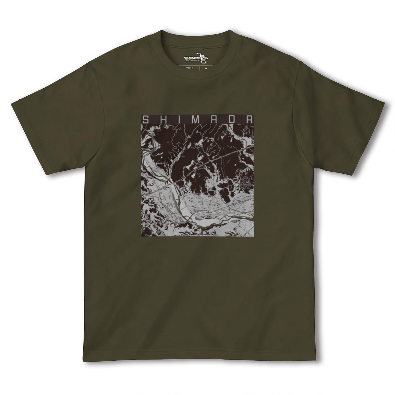 【島田(静岡県)】地図柄ヘビーウェイトTシャツ