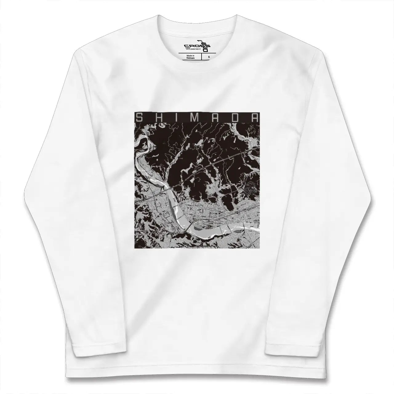 【島田(静岡県)】地図柄ロングスリーブTシャツ