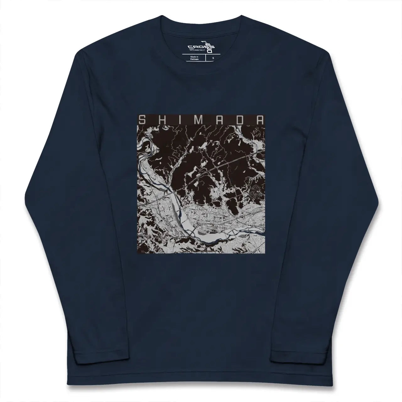 【島田(静岡県)】地図柄ロングスリーブTシャツ