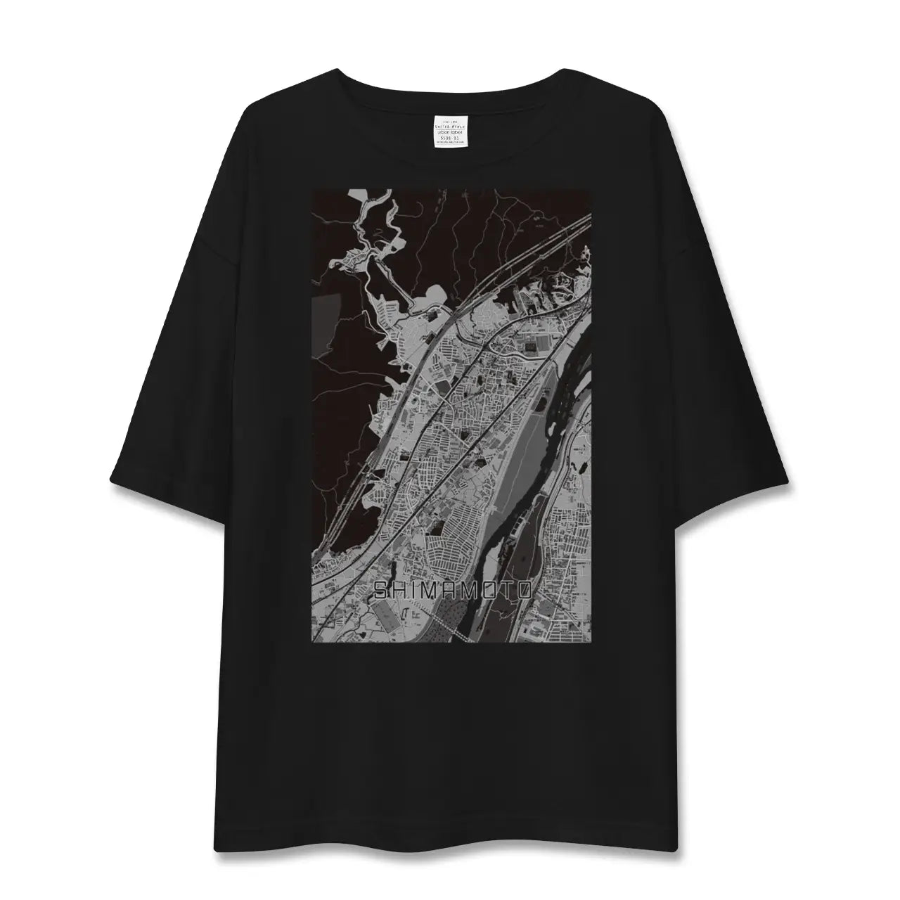 【島本(大阪府)】地図柄ビッグシルエットTシャツ