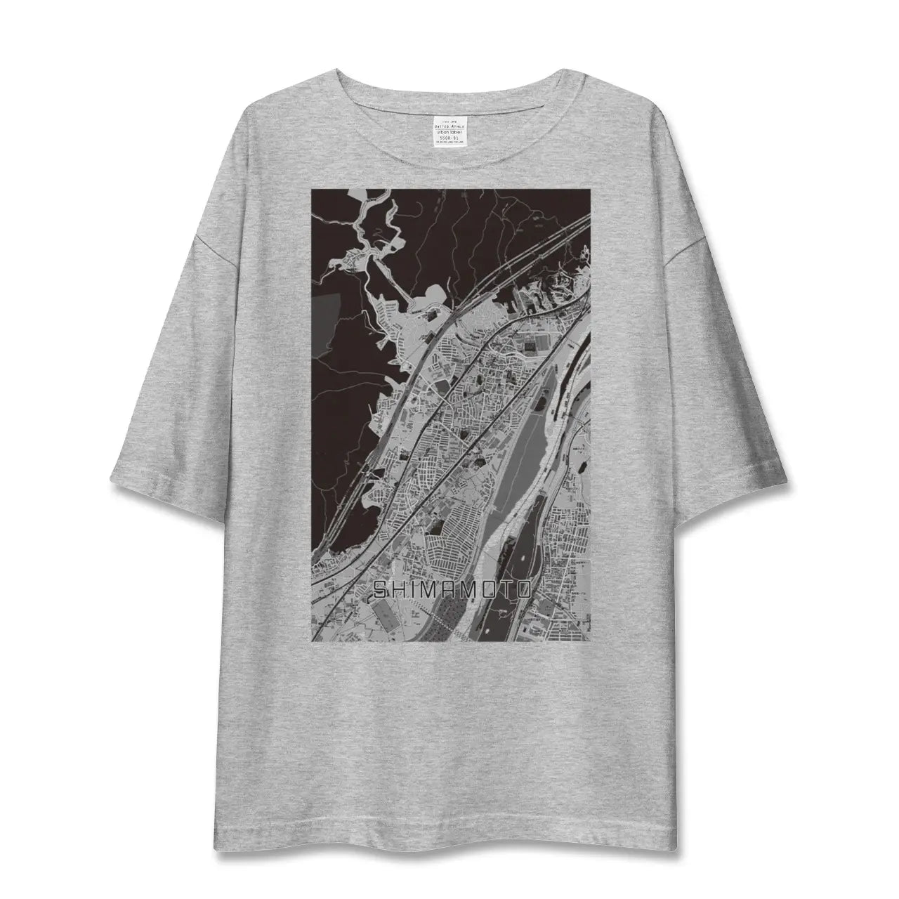 【島本(大阪府)】地図柄ビッグシルエットTシャツ