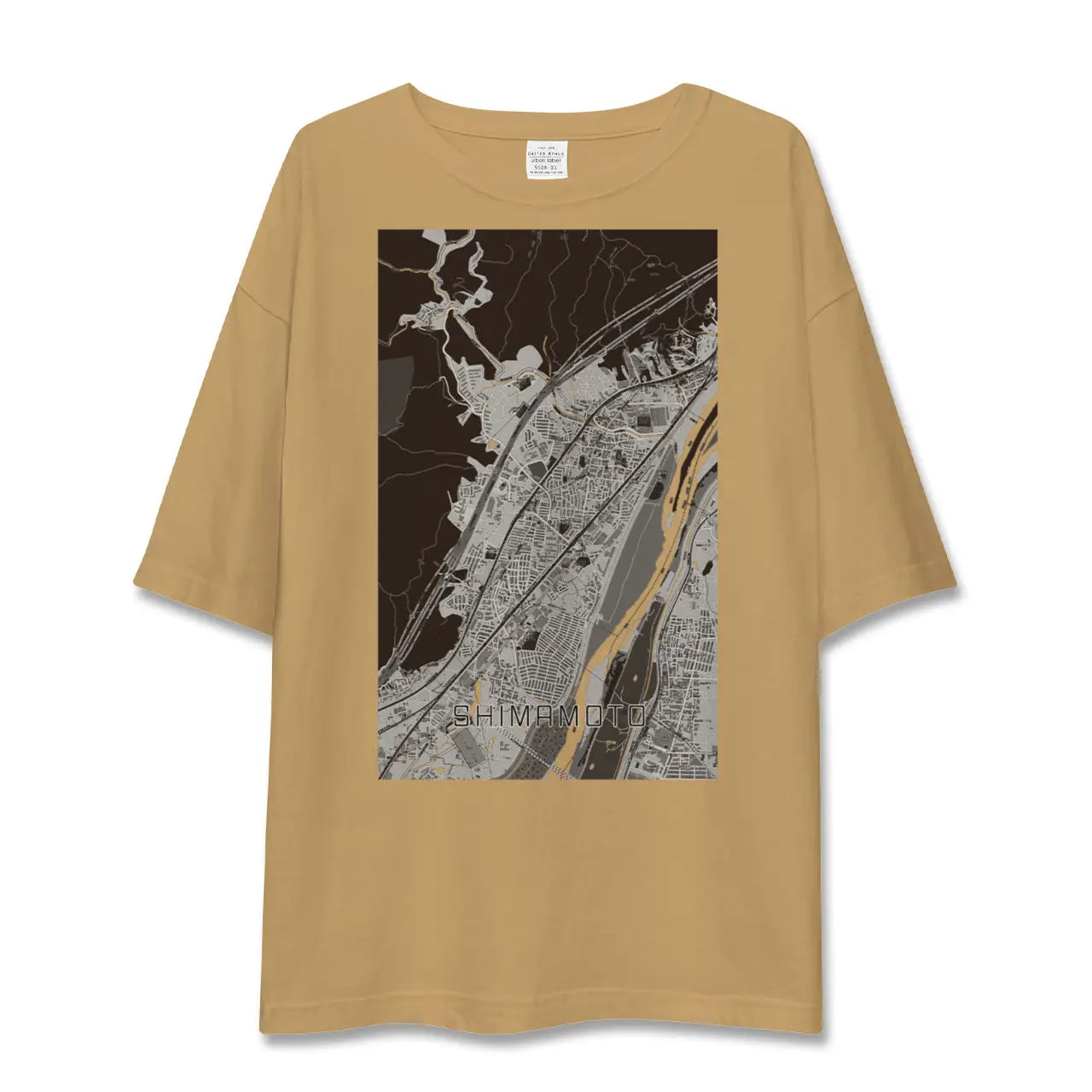 【島本(大阪府)】地図柄ビッグシルエットTシャツ