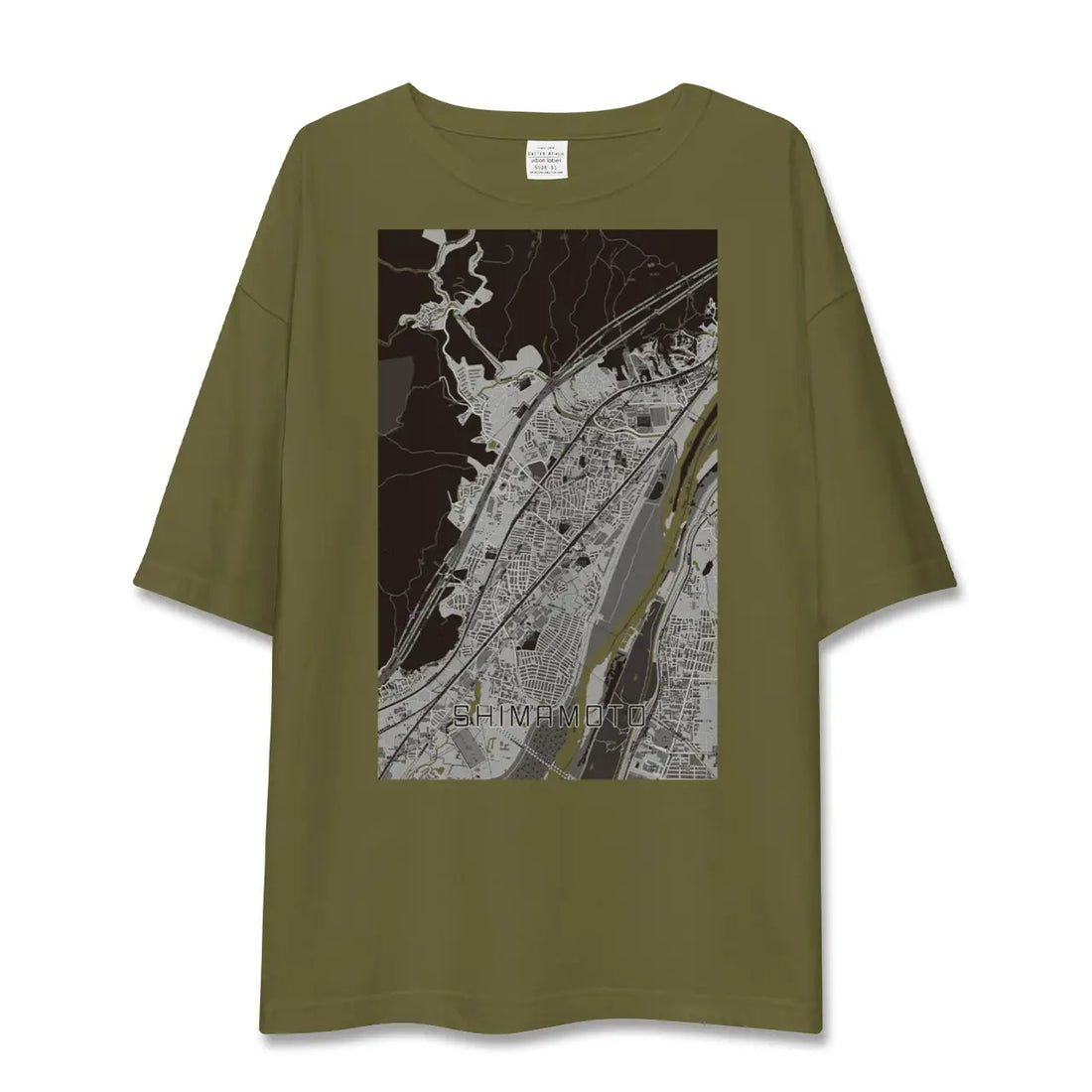 【島本(大阪府)】地図柄ビッグシルエットTシャツ