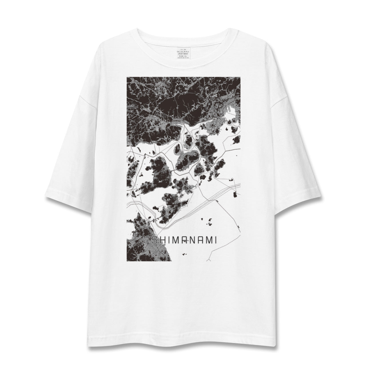【しまなみ2(広島県)】地図柄ビッグシルエットTシャツ