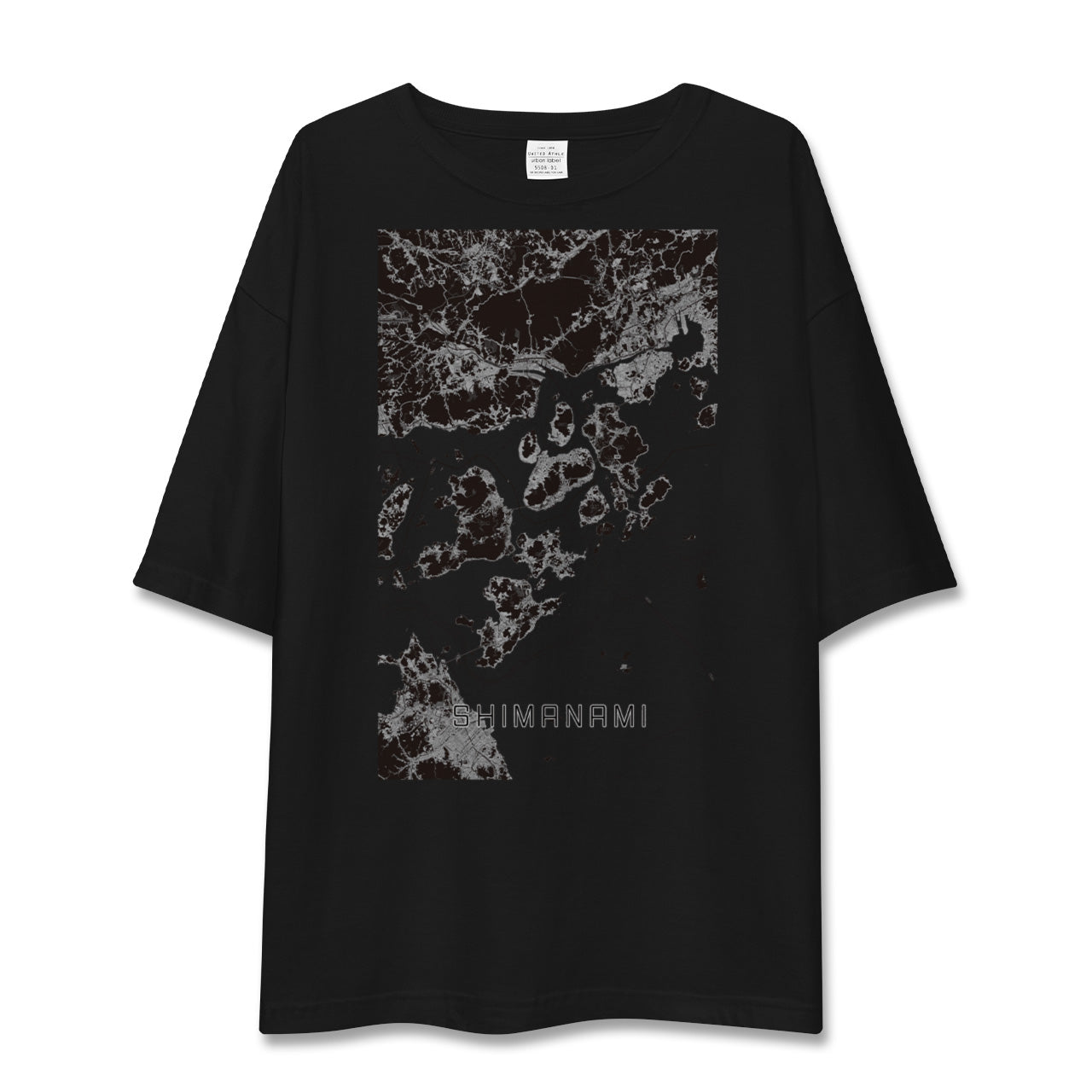 【しまなみ2(広島県)】地図柄ビッグシルエットTシャツ