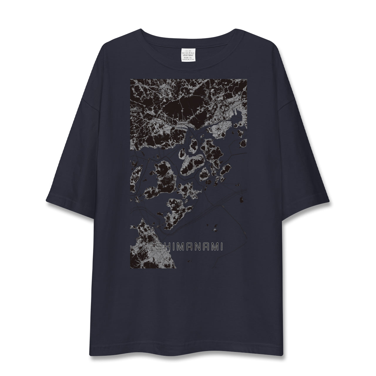 【しまなみ2(広島県)】地図柄ビッグシルエットTシャツ