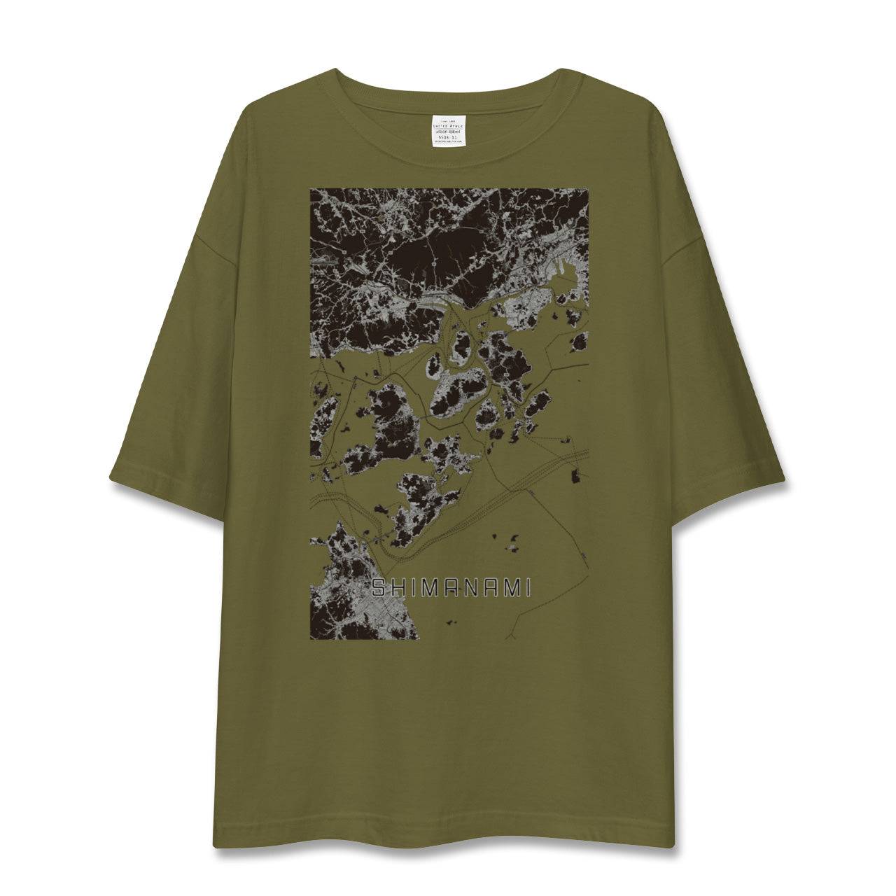 【しまなみ2(広島県)】地図柄ビッグシルエットTシャツ