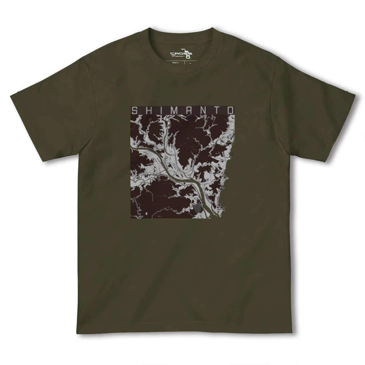 【四万十(高知県)】地図柄ヘビーウェイトTシャツ