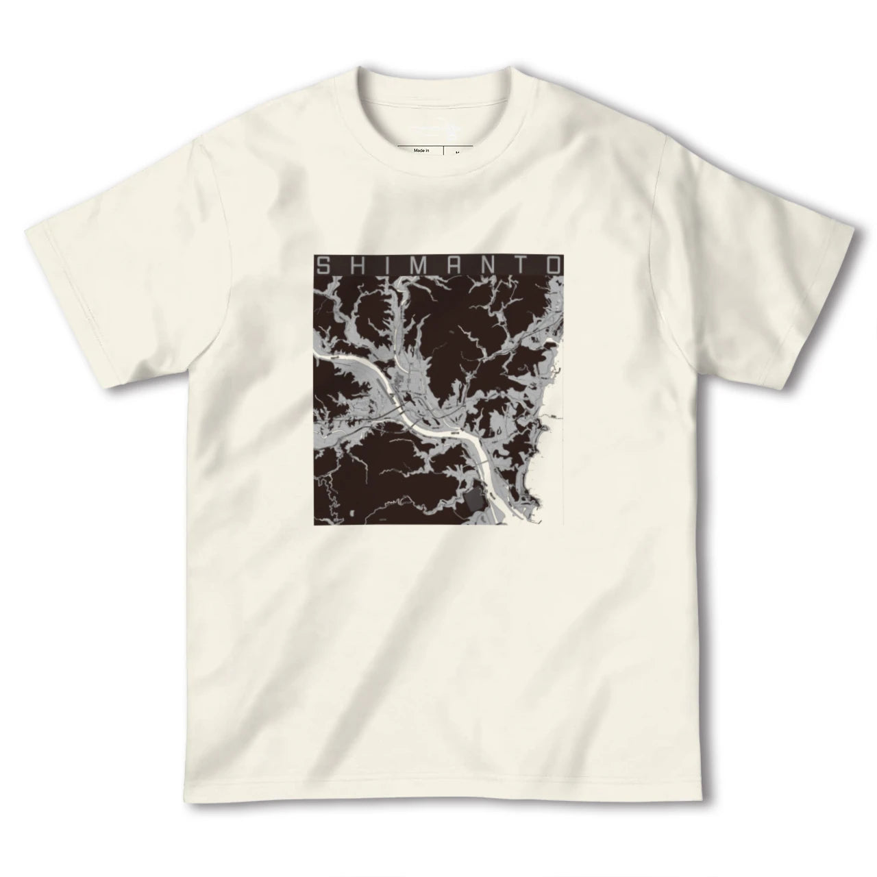 【四万十(高知県)】地図柄ヘビーウェイトTシャツ