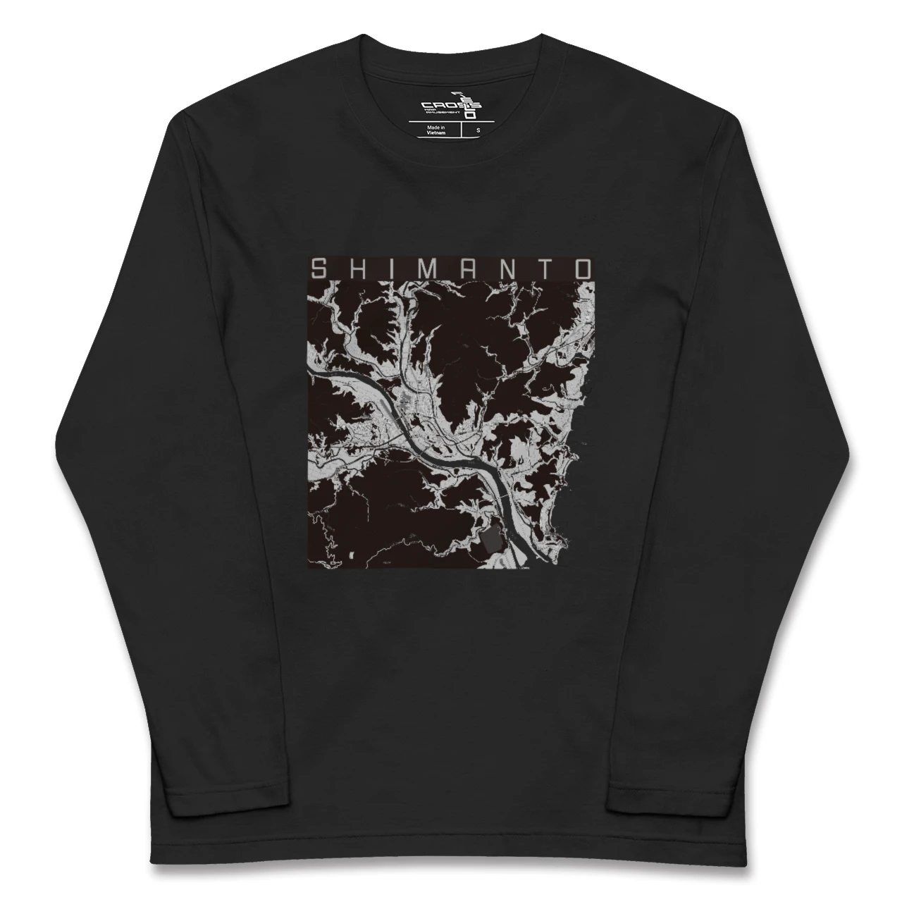 【四万十(高知県)】地図柄ロングスリーブTシャツ