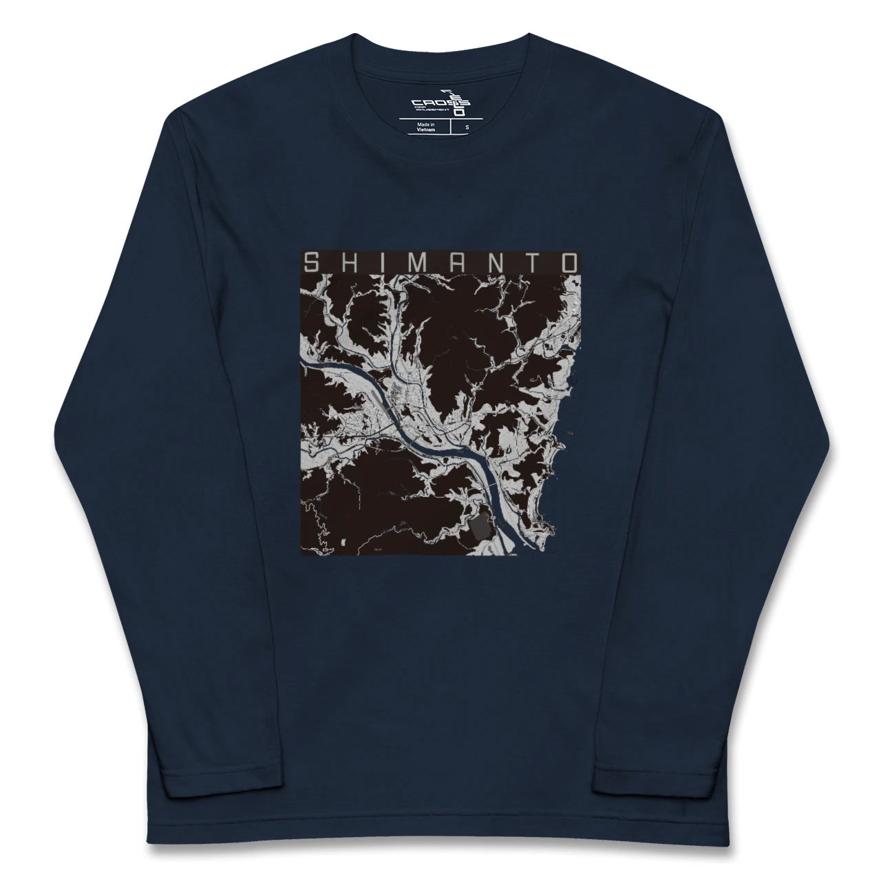 【四万十(高知県)】地図柄ロングスリーブTシャツ