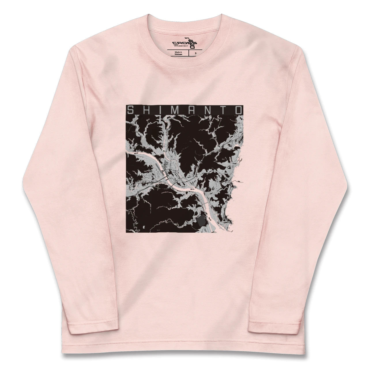 【四万十(高知県)】地図柄ロングスリーブTシャツ
