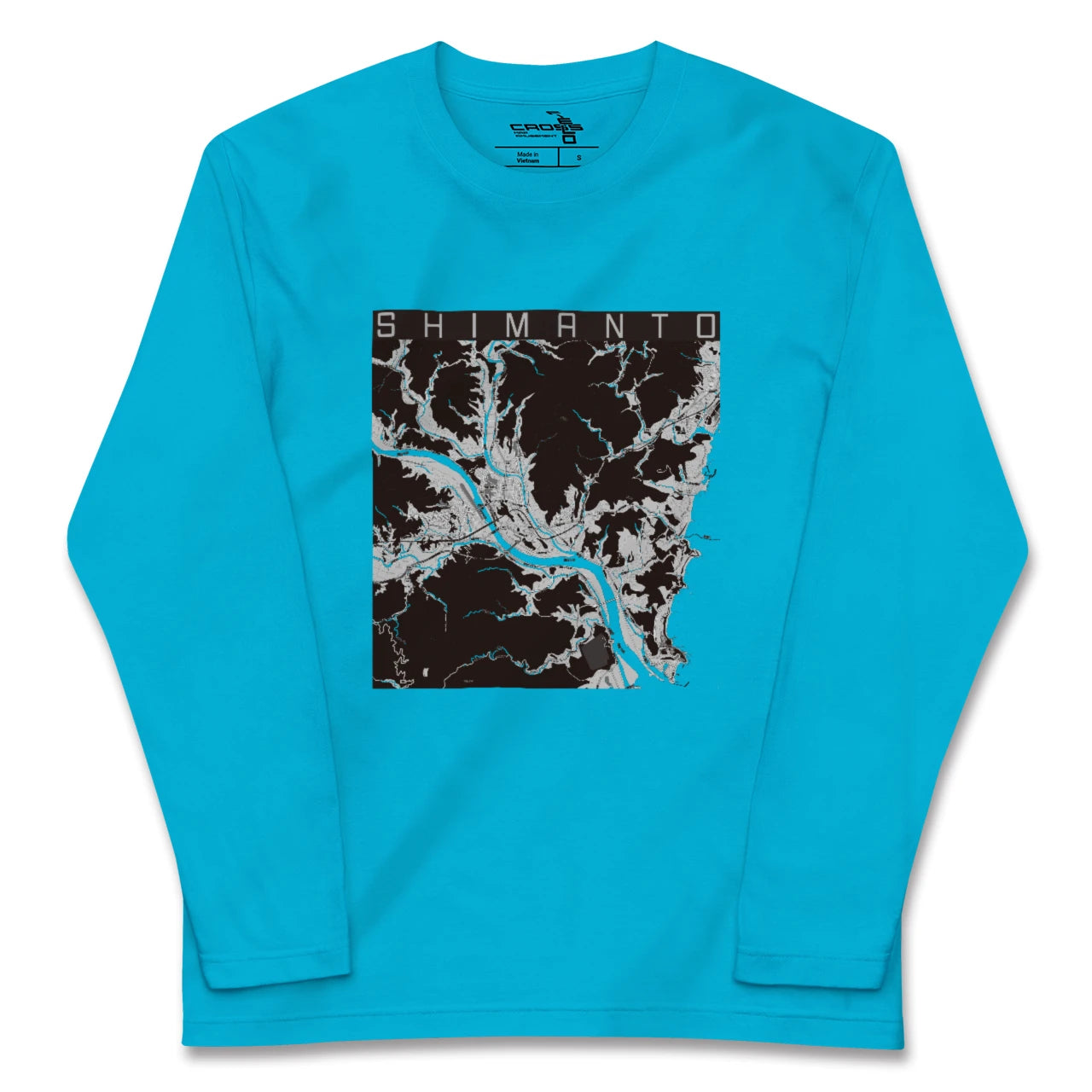 【四万十(高知県)】地図柄ロングスリーブTシャツ
