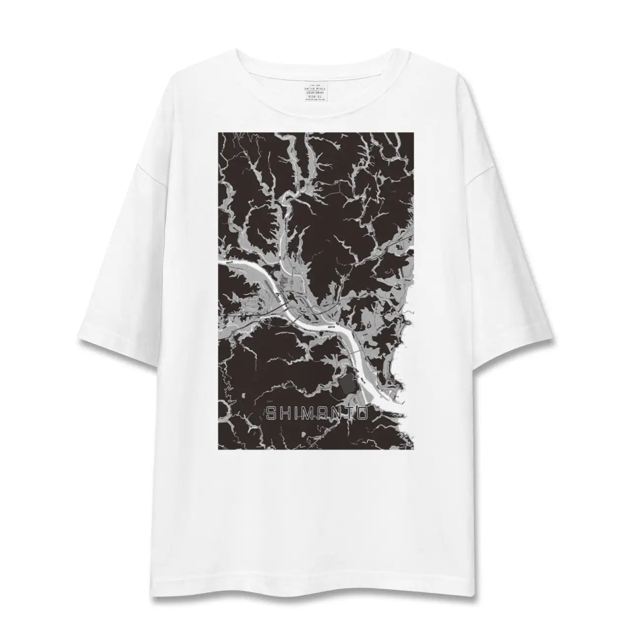 【四万十(高知県)】地図柄ビッグシルエットTシャツ