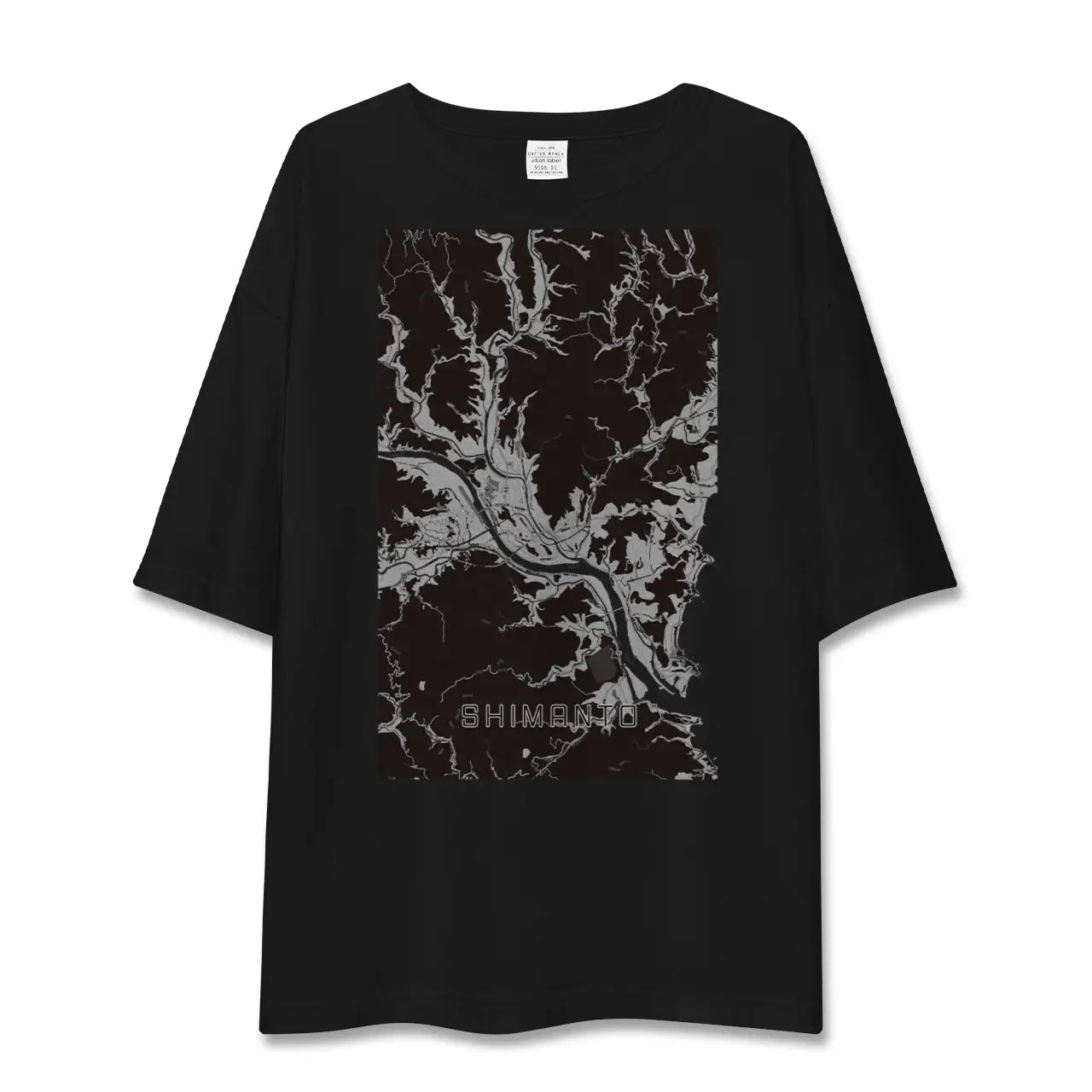 【四万十(高知県)】地図柄ビッグシルエットTシャツ