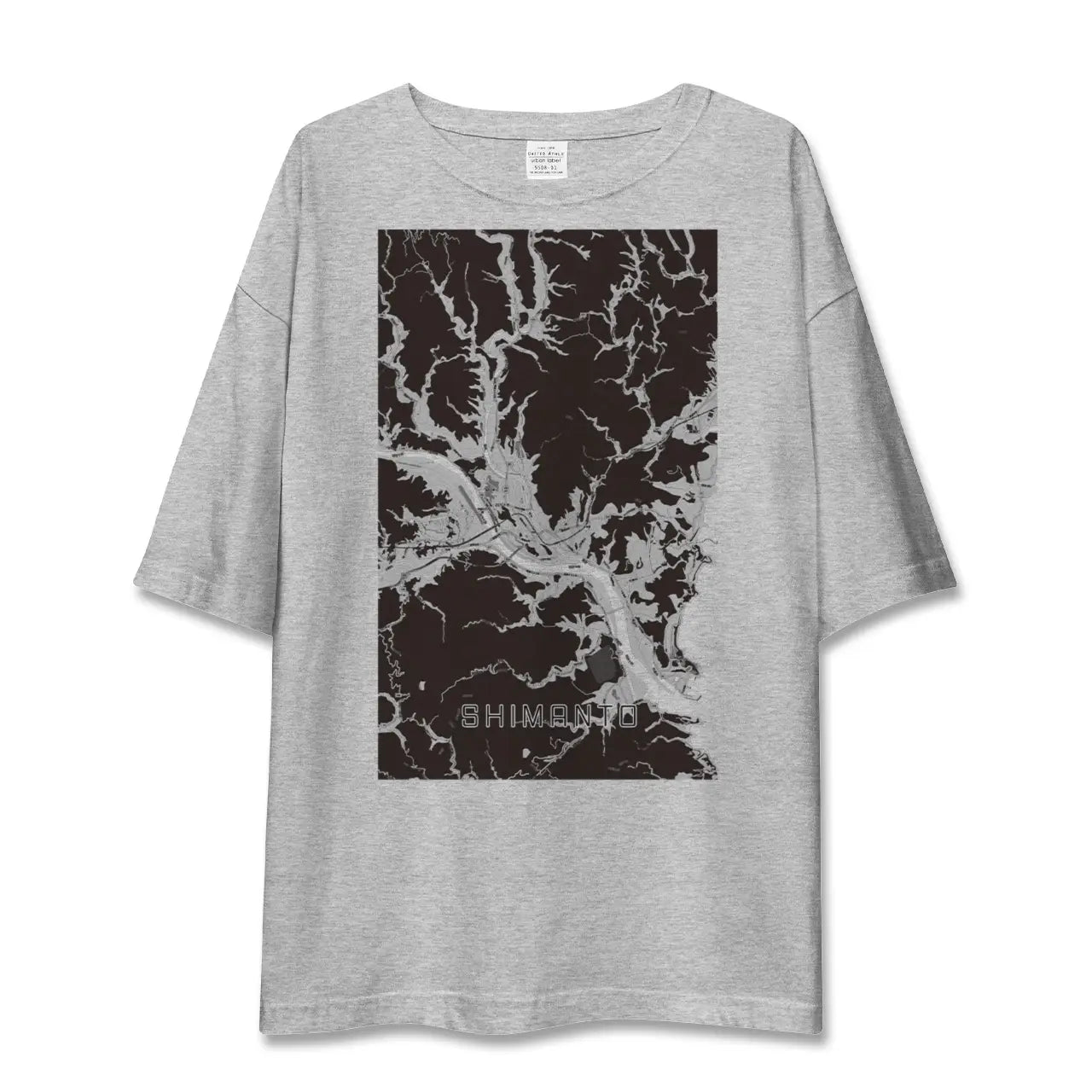 【四万十(高知県)】地図柄ビッグシルエットTシャツ
