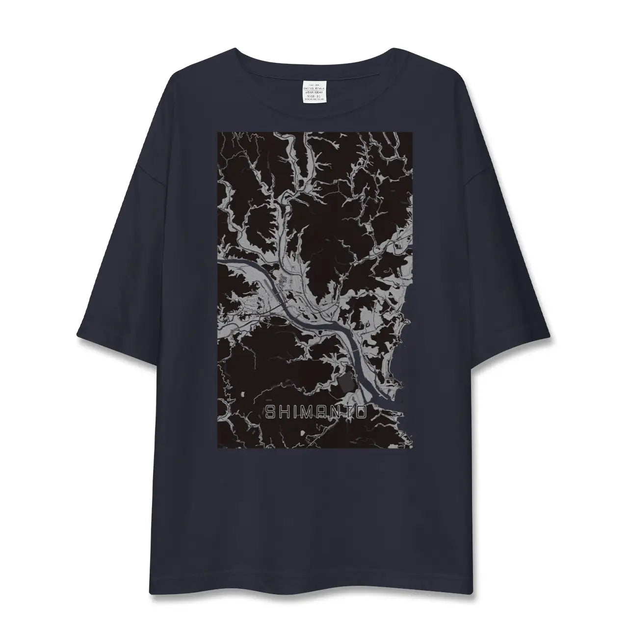 【四万十(高知県)】地図柄ビッグシルエットTシャツ