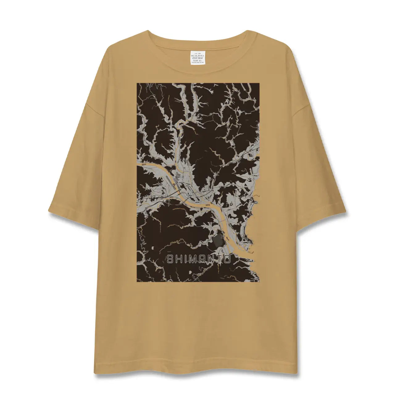 【四万十(高知県)】地図柄ビッグシルエットTシャツ