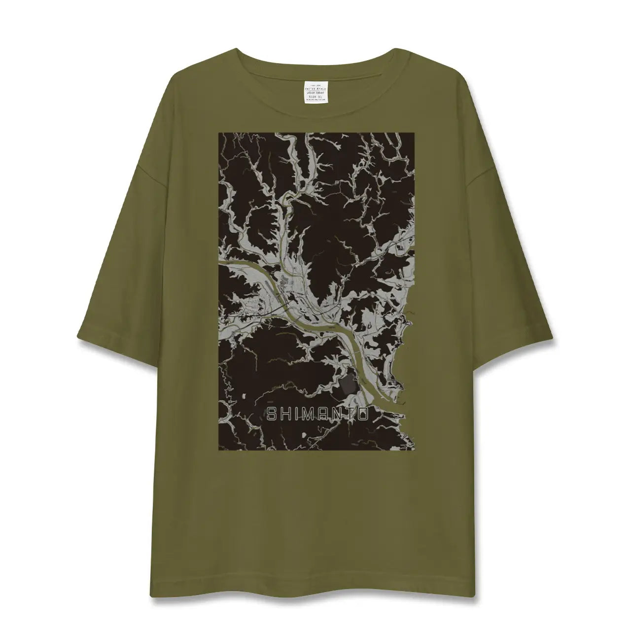 【四万十(高知県)】地図柄ビッグシルエットTシャツ