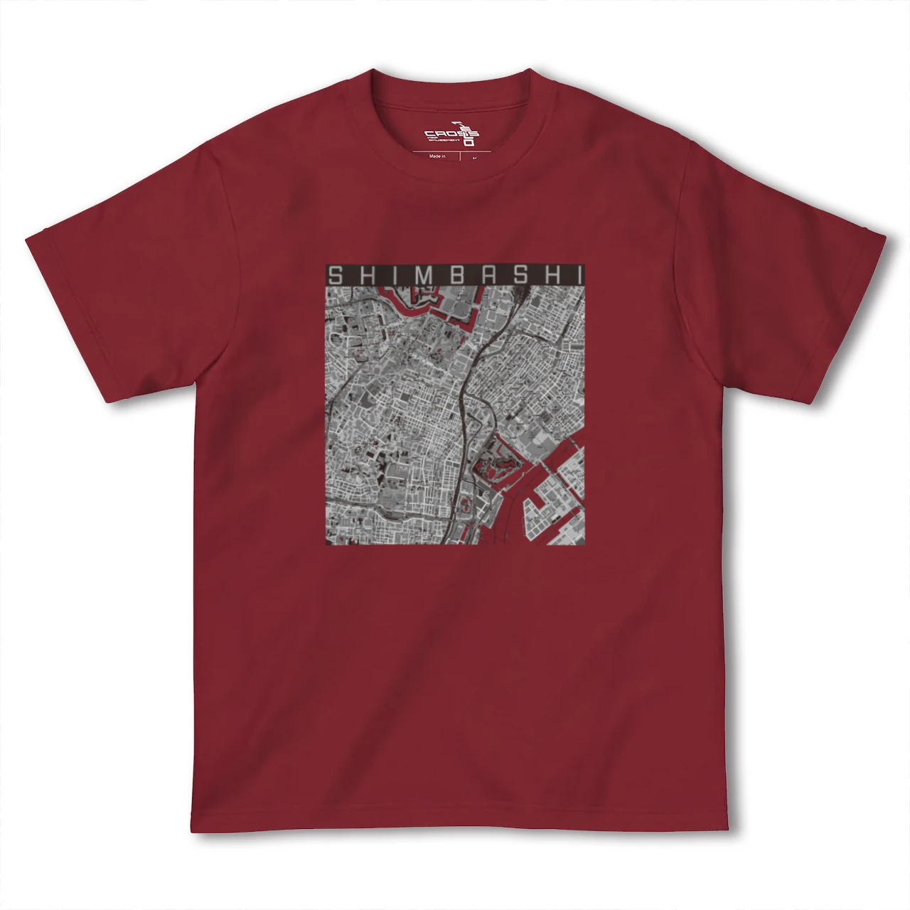 【新橋(東京都)】地図柄ヘビーウェイトTシャツ