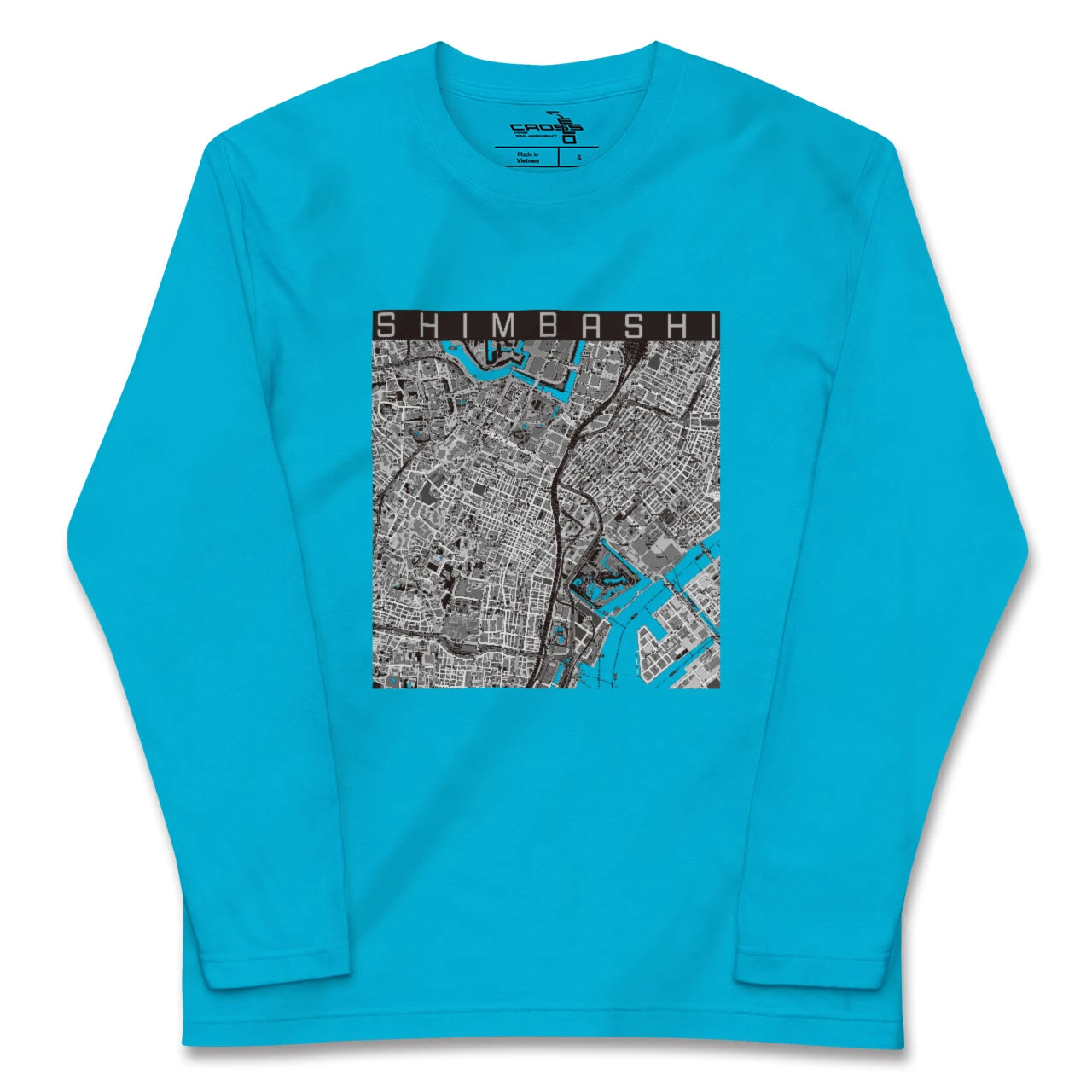 【新橋(東京都)】地図柄ロングスリーブTシャツ