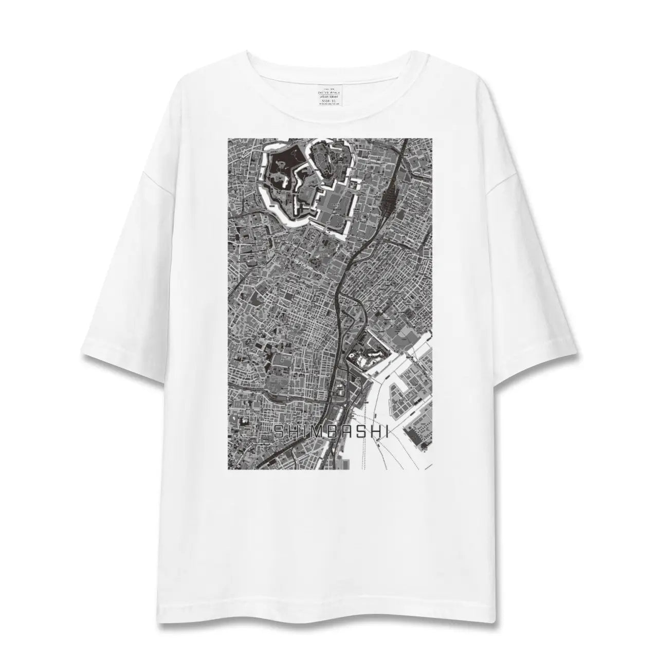 【新橋(東京都)】地図柄ビッグシルエットTシャツ