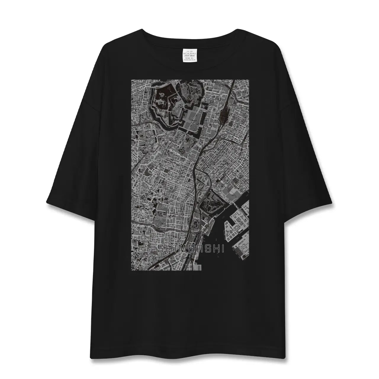 【新橋(東京都)】地図柄ビッグシルエットTシャツ