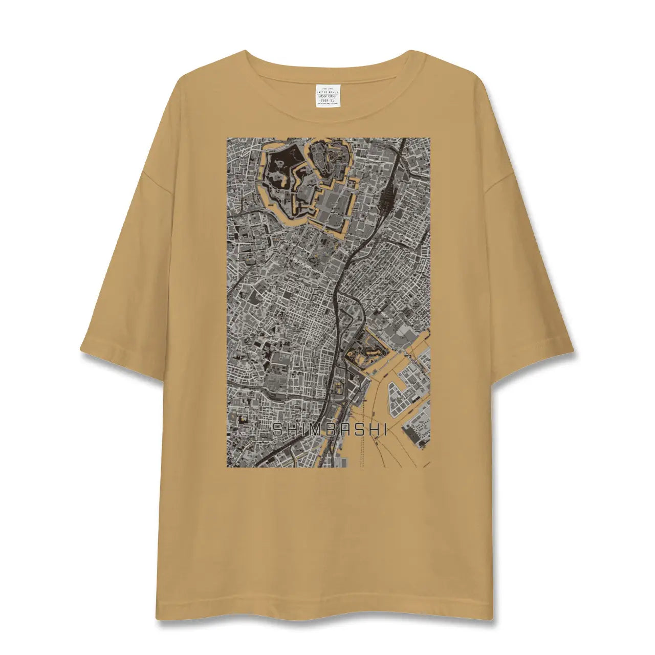 【新橋(東京都)】地図柄ビッグシルエットTシャツ