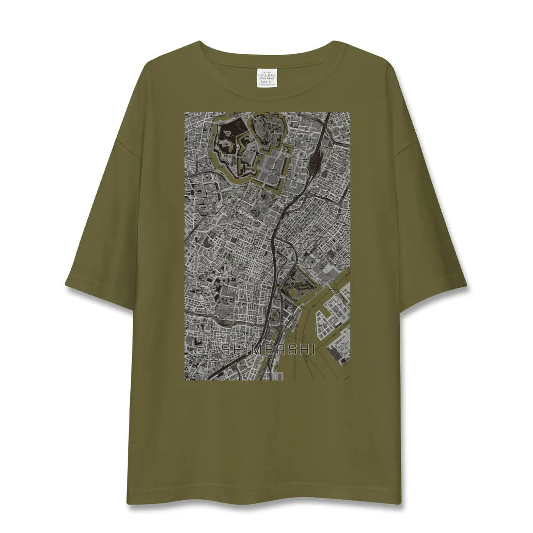 【新橋(東京都)】地図柄ビッグシルエットTシャツ