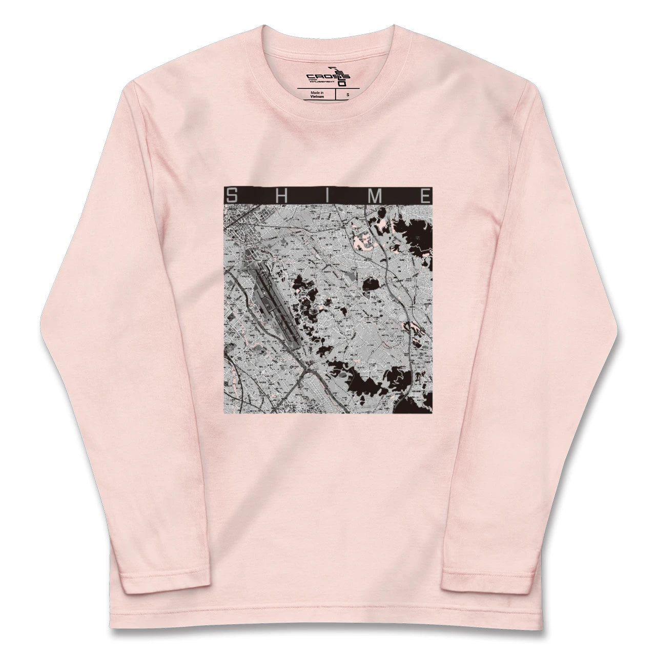 【志免(福岡県)】地図柄ロングスリーブTシャツ