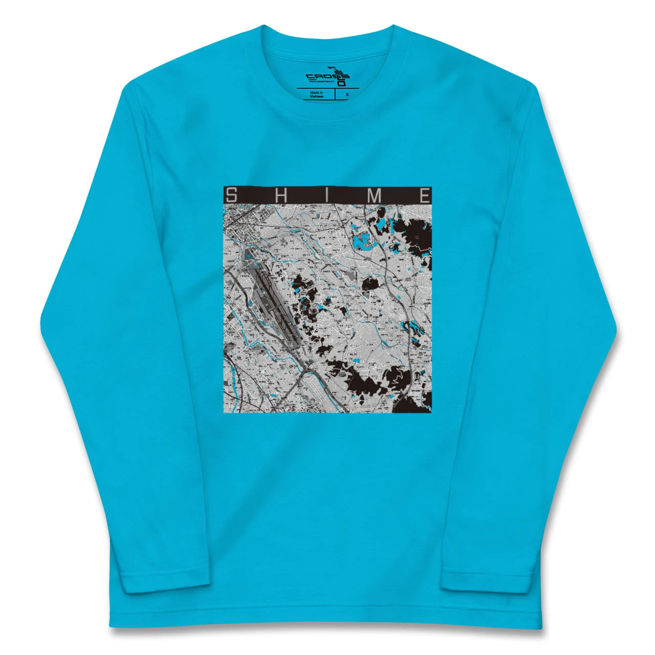 【志免(福岡県)】地図柄ロングスリーブTシャツ