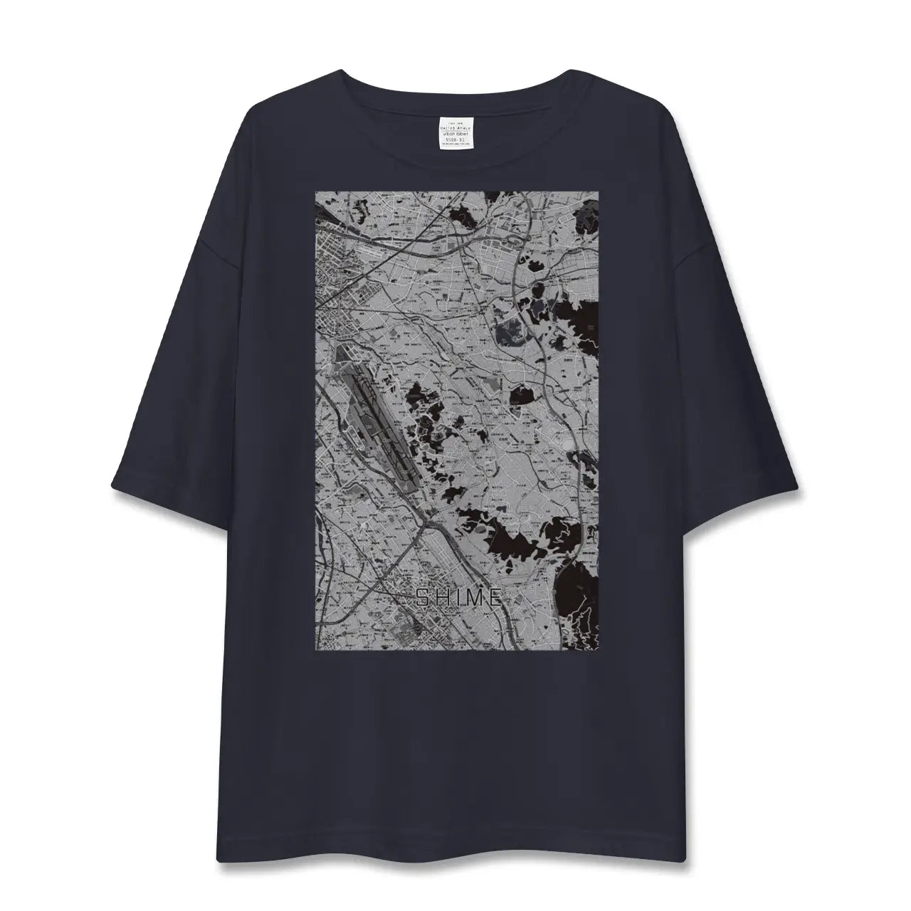 【志免(福岡県)】地図柄ビッグシルエットTシャツ