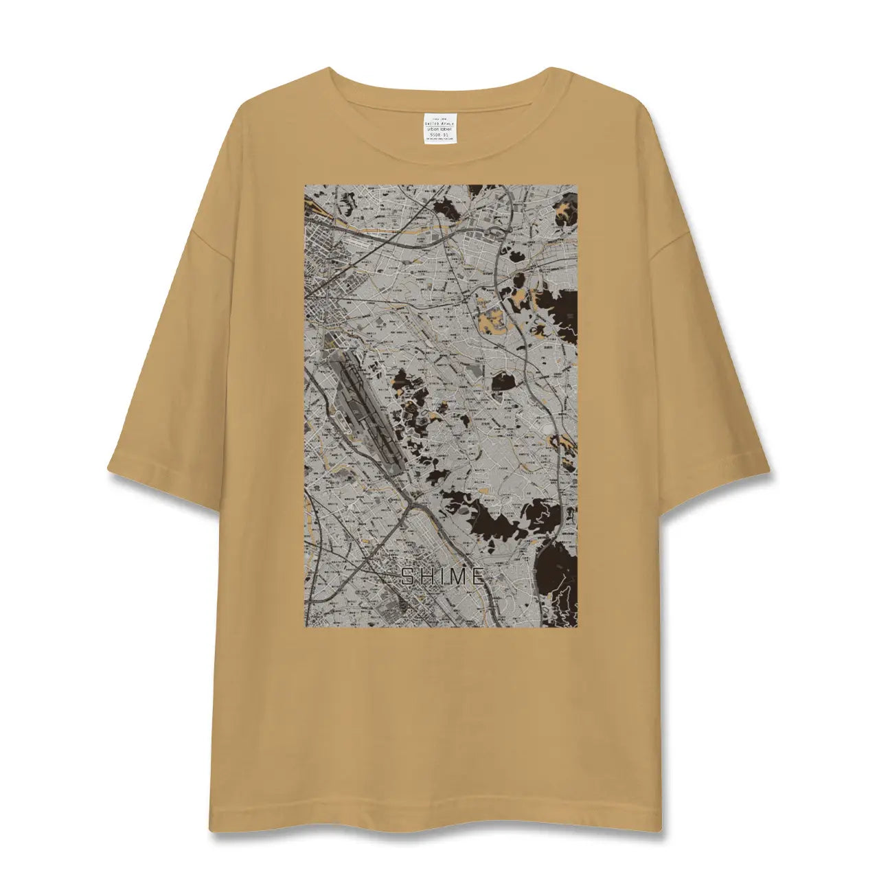 【志免(福岡県)】地図柄ビッグシルエットTシャツ