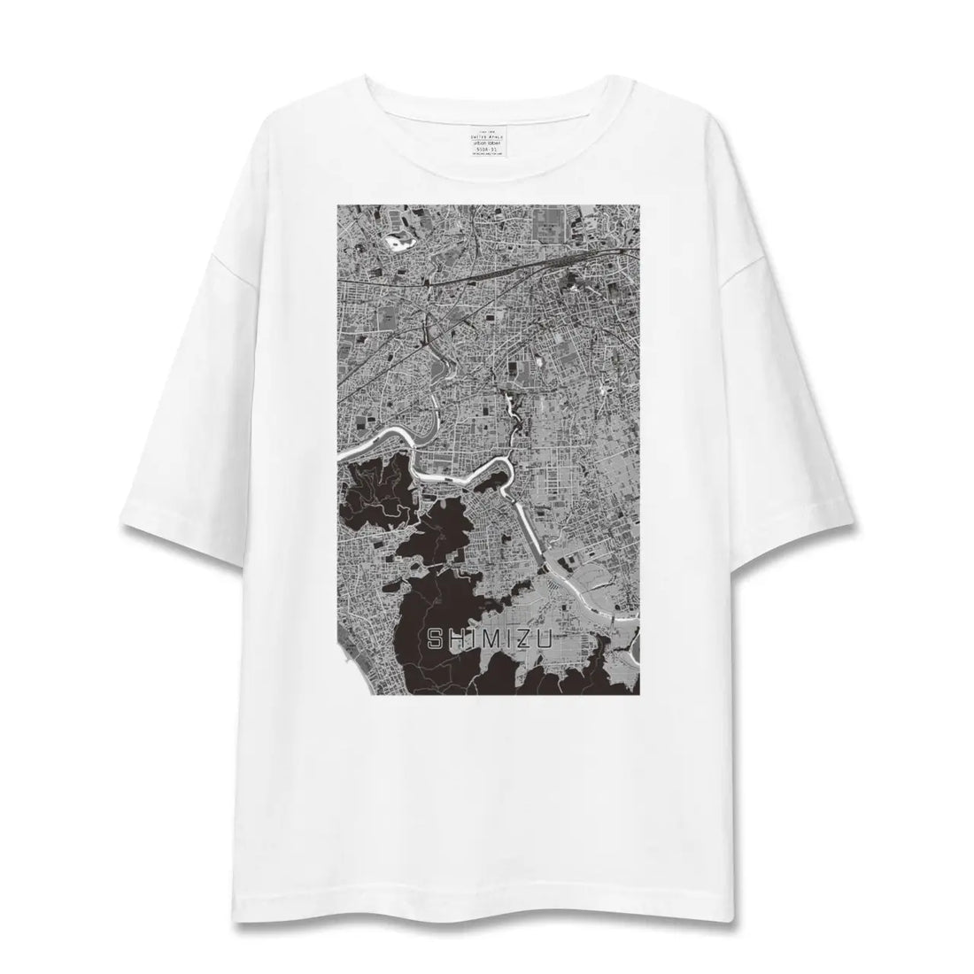 【清水(静岡県清水町)(静岡県)】地図柄ビッグシルエットTシャツ