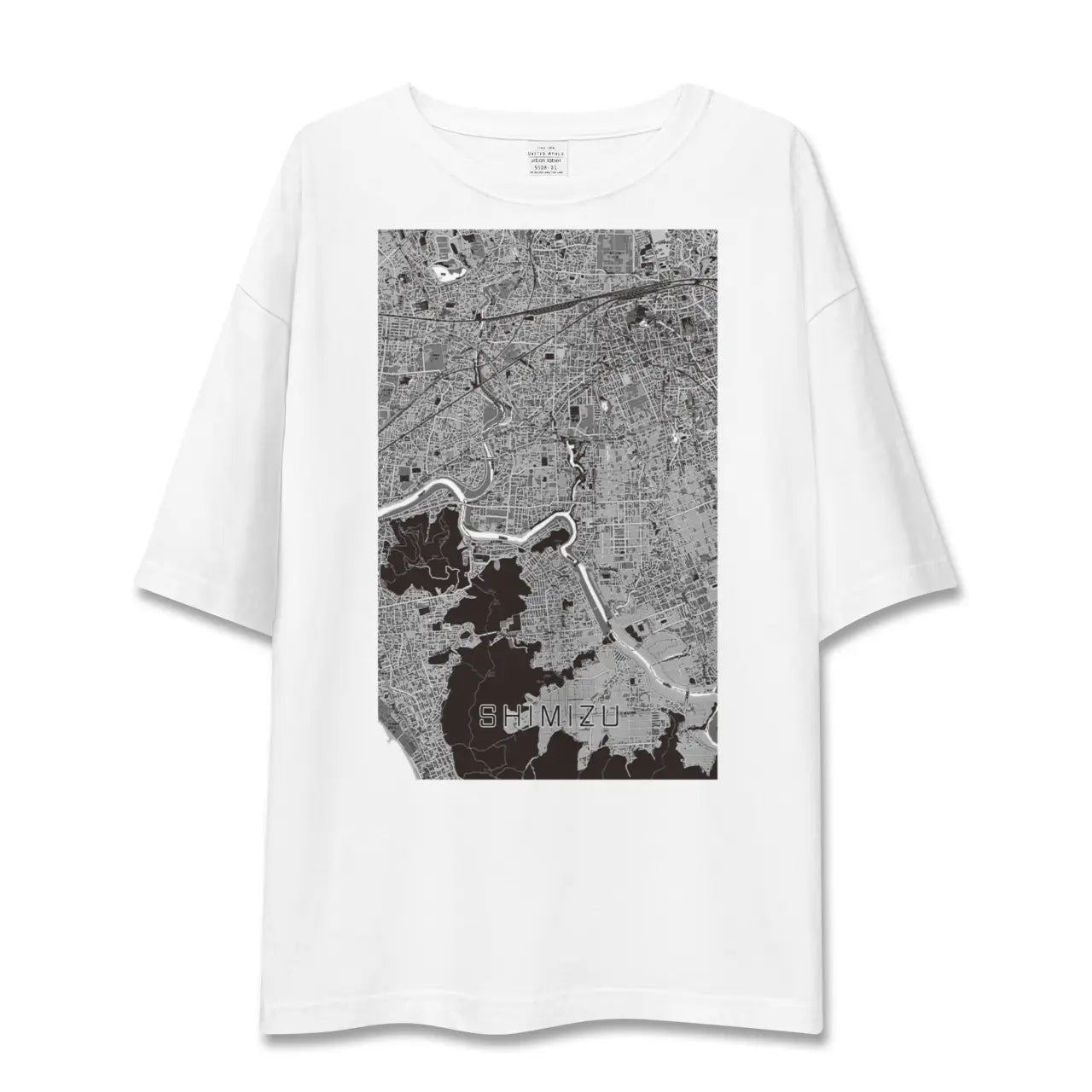 【清水(静岡県清水町)(静岡県)】地図柄ビッグシルエットTシャツ