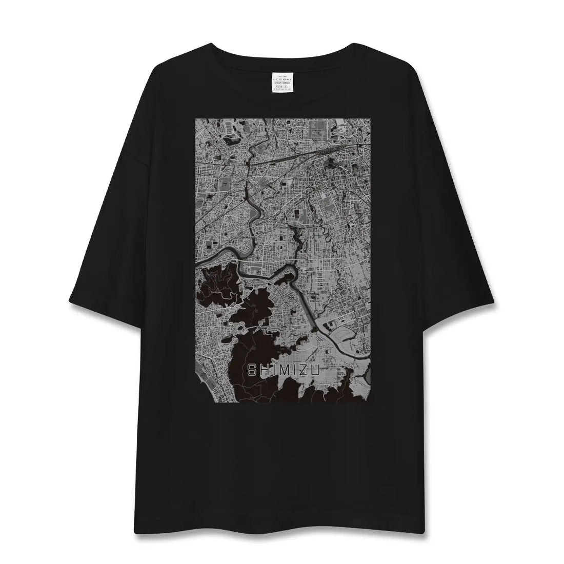 【清水(静岡県清水町)(静岡県)】地図柄ビッグシルエットTシャツ