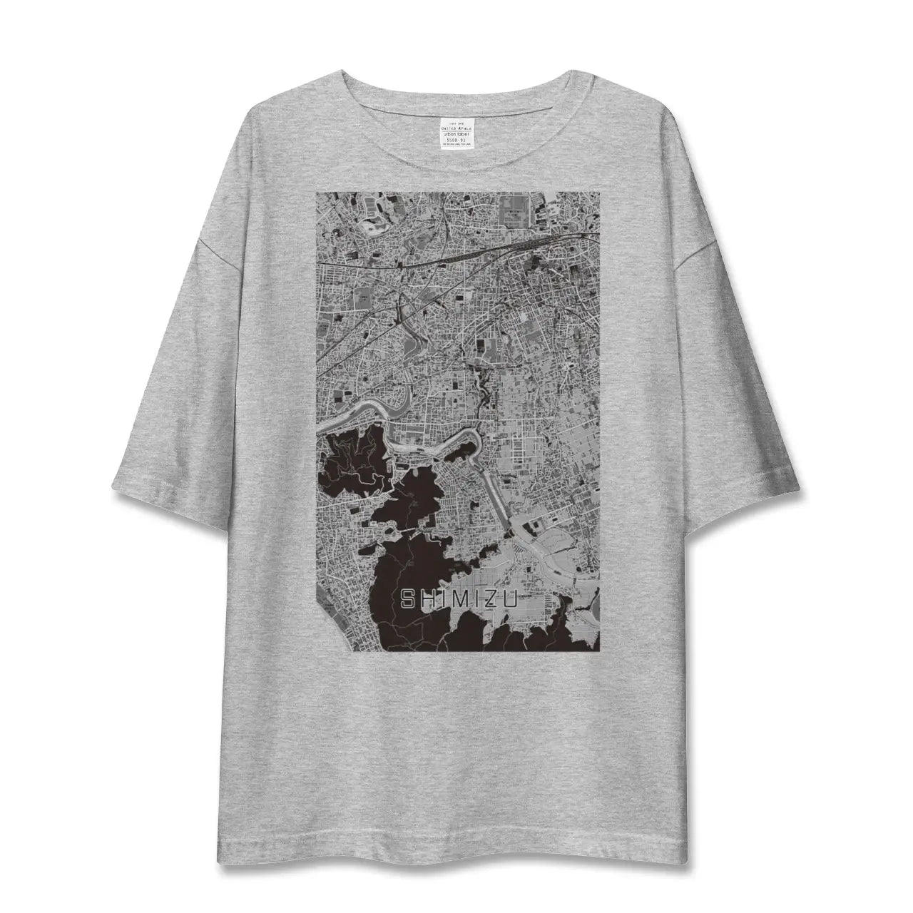 【清水(静岡県清水町)(静岡県)】地図柄ビッグシルエットTシャツ