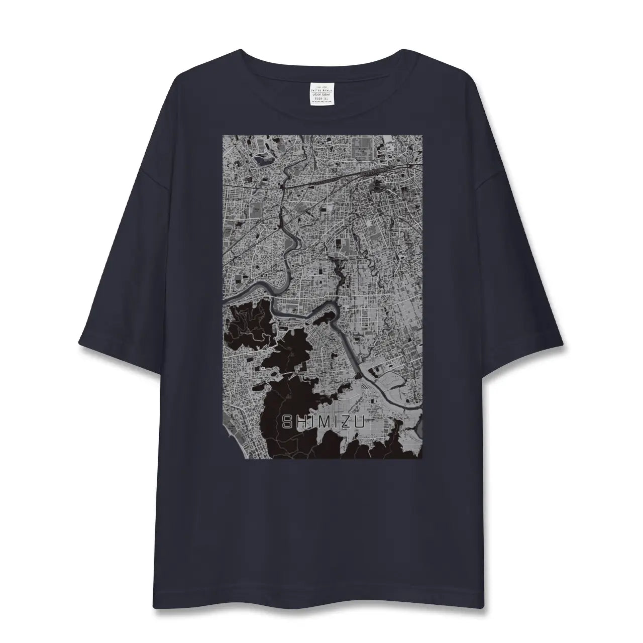【清水(静岡県清水町)(静岡県)】地図柄ビッグシルエットTシャツ