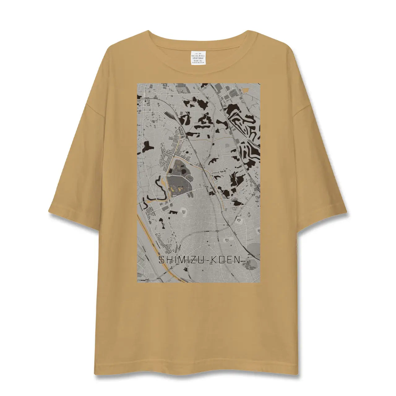 【清水公園(千葉県)】地図柄ビッグシルエットTシャツ