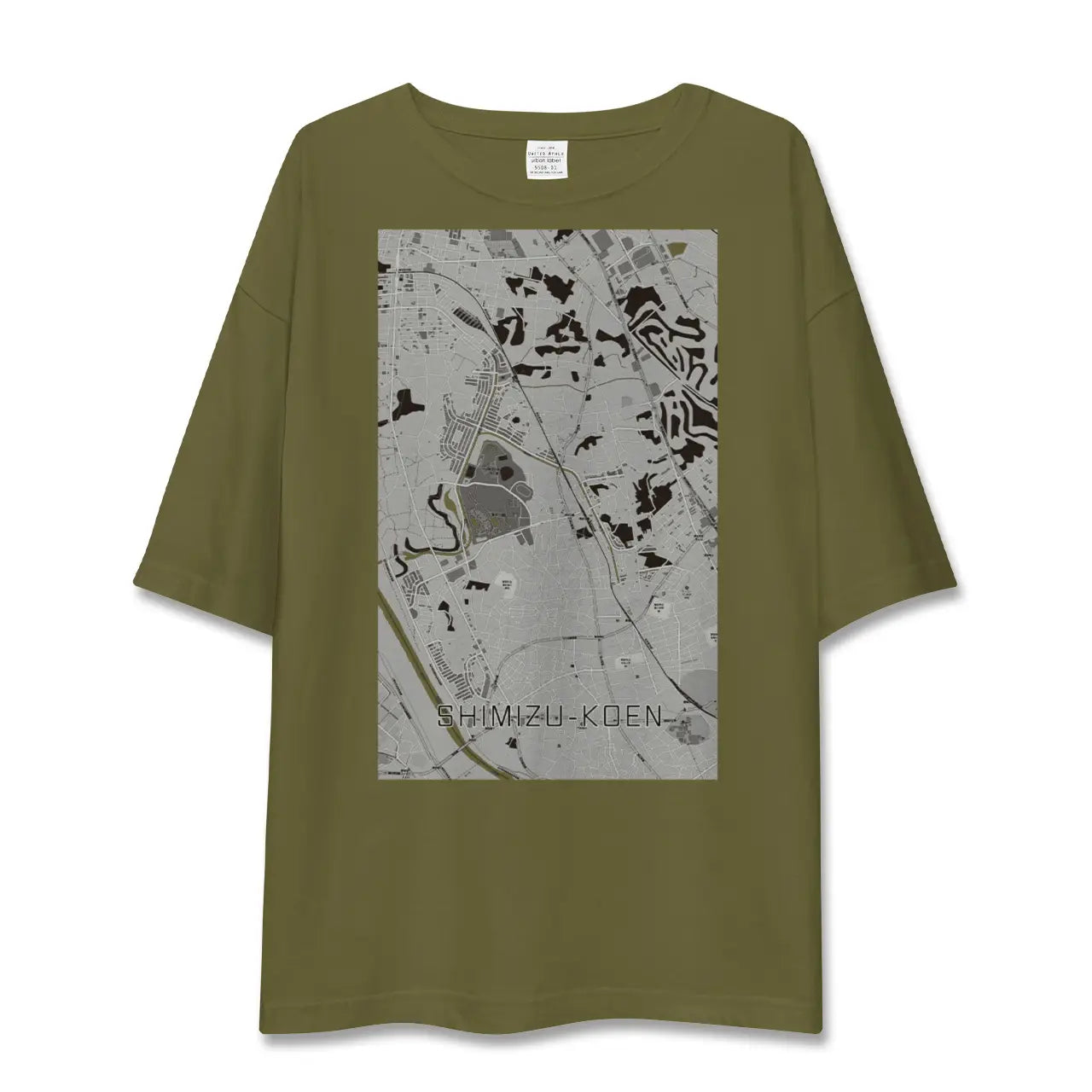 【清水公園(千葉県)】地図柄ビッグシルエットTシャツ