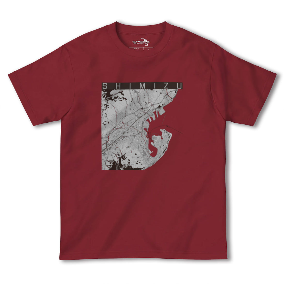 【清水(静岡県)】地図柄ヘビーウェイトTシャツ