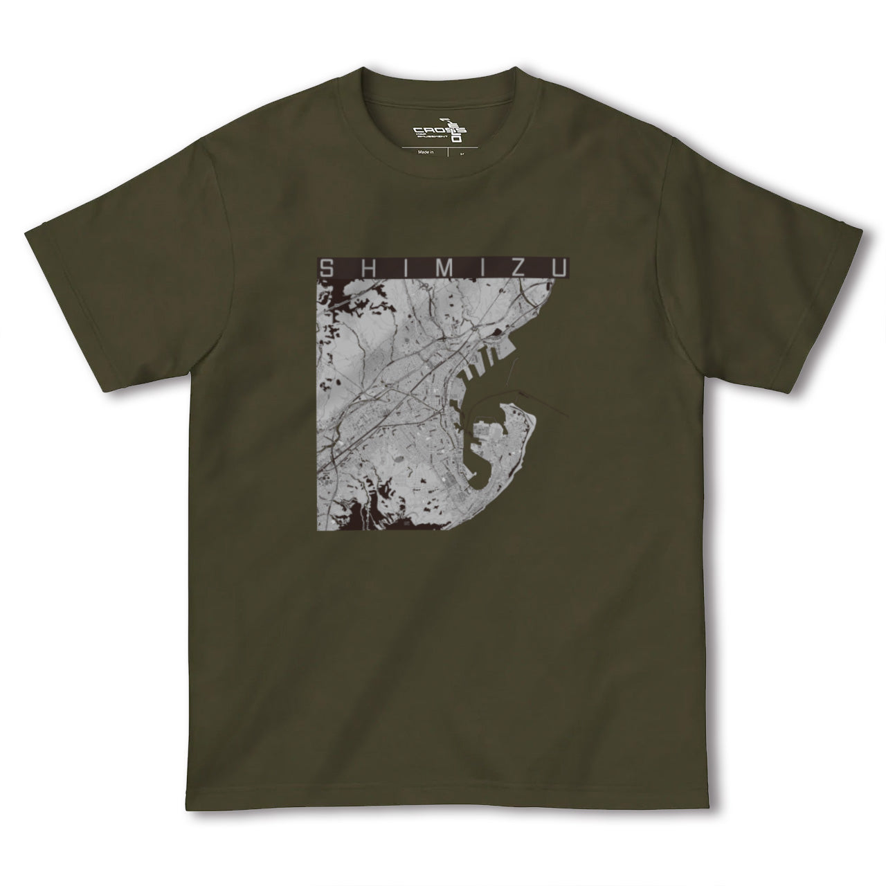 【清水(静岡県)】地図柄ヘビーウェイトTシャツ