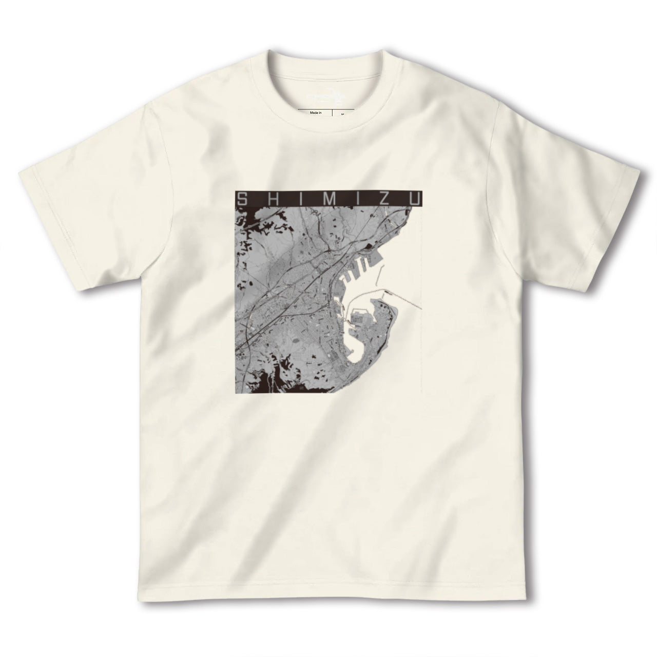 【清水(静岡県)】地図柄ヘビーウェイトTシャツ