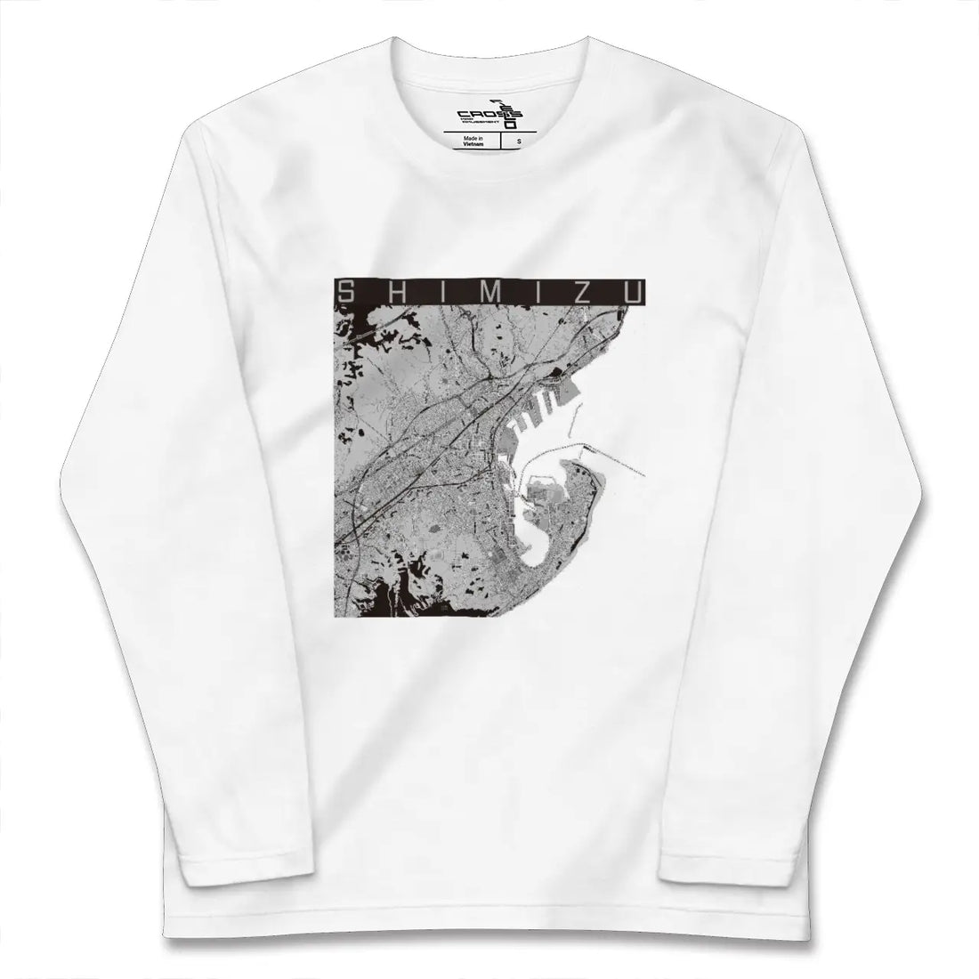 【清水(静岡県)】地図柄ロングスリーブTシャツ