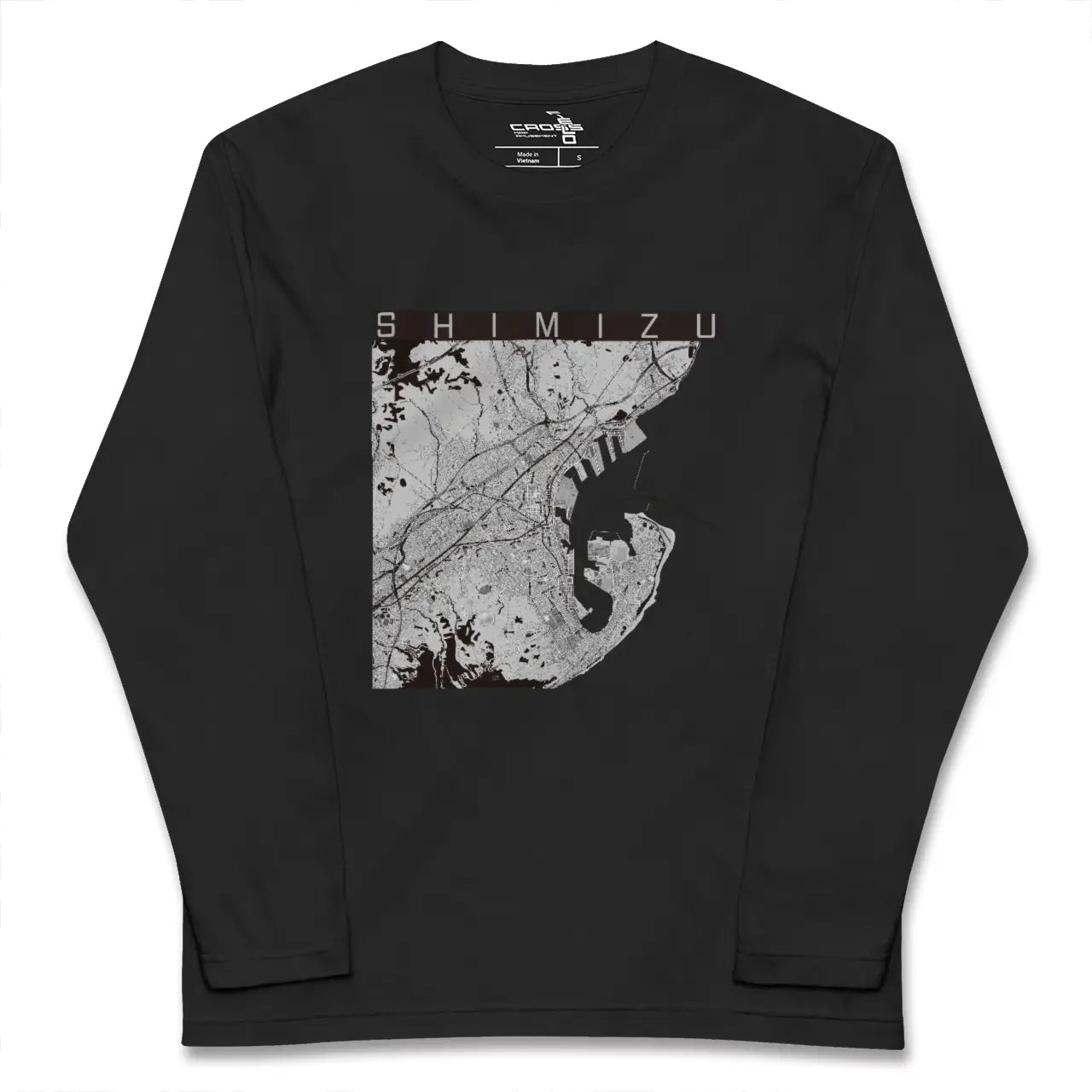 【清水(静岡県)】地図柄ロングスリーブTシャツ